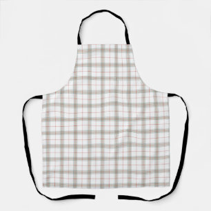 Tablier Tartan à carreaux Noël neutre blanc