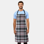 Tablier Tartan à texture grise (Porté)