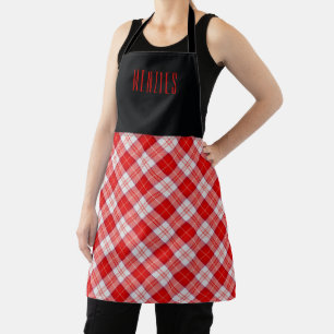 Tablier Tartan Chef Menzies Rouge des Highlands