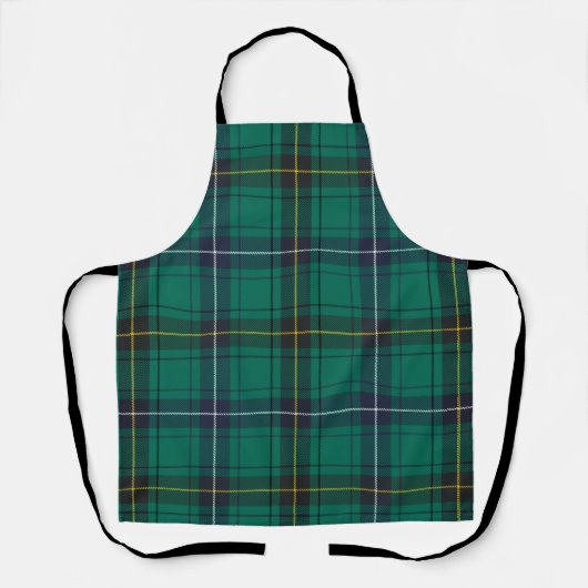 Tablier Tartan de chèque vert de Clan Henderson (Recto)