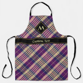 Tablier Tartan mauve, or et bleu (Recto)
