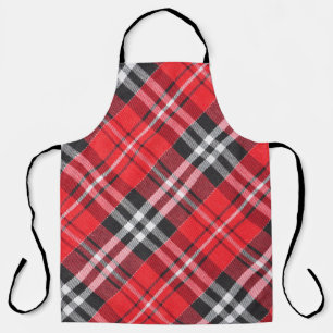 Tablier Tartan Motif en tissu Top View