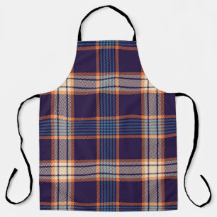 Tablier Tartan plaid, texture marine colorée.
