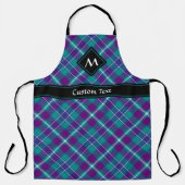 Tablier Tartan vert de mer, violet et bleu (Recto)
