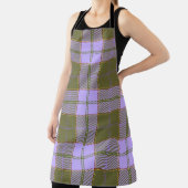 Tablier Tartan vert et violet Plaid écossais sans fil Pa (Insitu)
