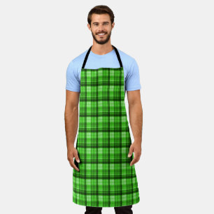 Tablier Tartan vert - Impression vérifiée,