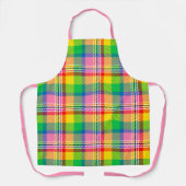 Tablier Tartan vert rose (Recto)