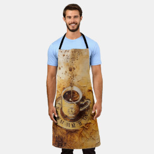 Tablier Tasse à café sur l'horloge
