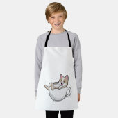 Tablier Tasse de thé de chat (Porté)