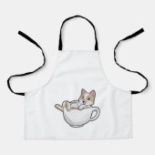 Tablier Tasse de thé de chat (Recto)