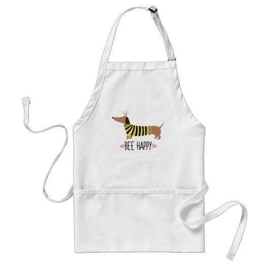 Tablier Tasse Joyeux Dachshund Bumblebee (Devant)