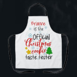 Tablier Taste de biscuits fantaisie Noël<br><div class="desc">Laissez le biscuit commencer ! Ce tablier de vacances amusant est certainement un favori!</div>