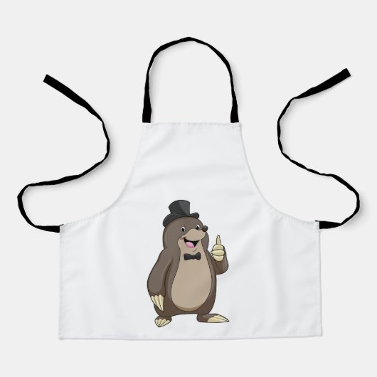 Tablier Taupe marié avec cravate (Recto)