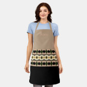 Tablier Taupe Rosy Rose Et Noir (Porté)