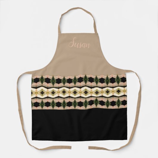 Tablier Taupe Rosy Rose Et Noir (Recto)