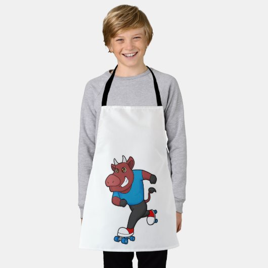 Tablier Taureau à Patinage en ligne avec Patins à rouleaux (Porté)