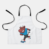 Tablier Taureau à Patinage en ligne avec Patins à rouleaux (Recto)