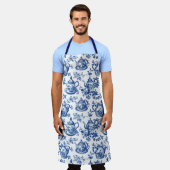 Tablier Tea Chinoiserie French Toile Du Jouy Motif (Porté)