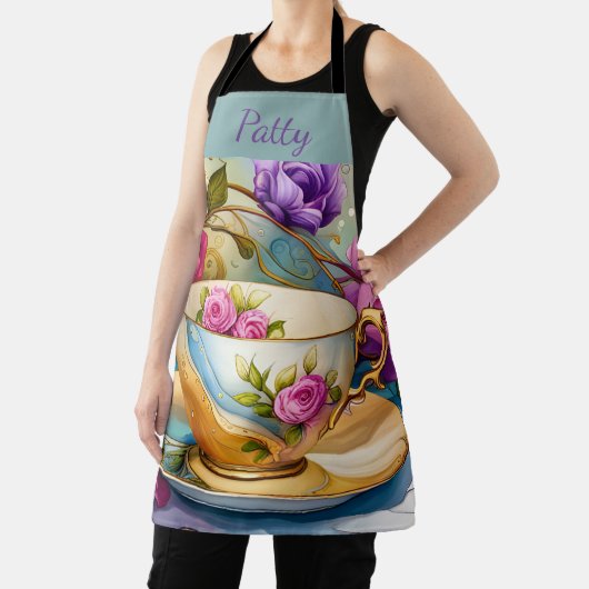 Tablier Tea Time - Tea Cup Art (Insitu)