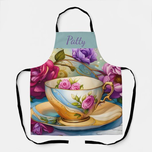 Tablier Tea Time - Tea Cup Art (Recto)