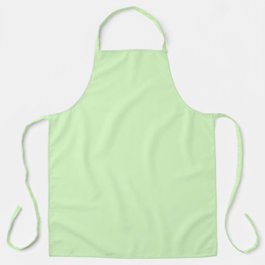 Tablier Tea vert pastel Feuille couleur solide (Recto)
