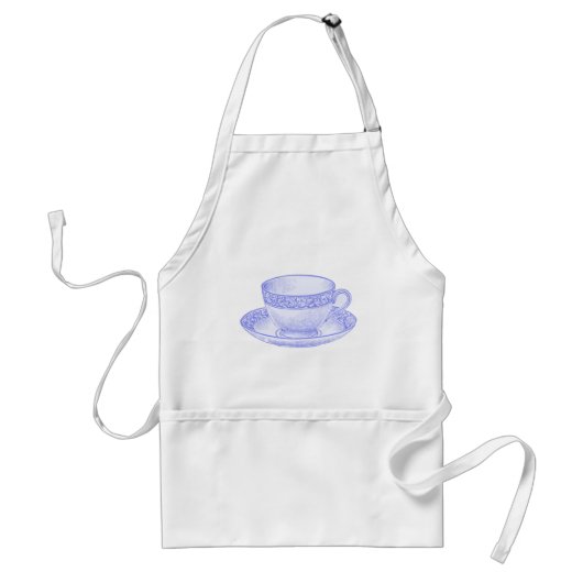 Tablier Teacup violet (Devant)