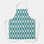 Tablier Teal and white diamond pattern (Recto)