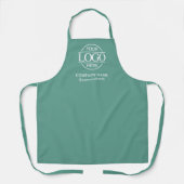 Tablier Teal Personalized Apron with Logo Custom Uniform (Recto)