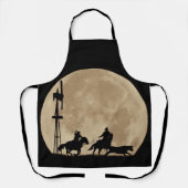 Tablier Team Roping Country Western Cowboy Moon (Recto)