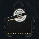 Tablier Team Shabbos HIS/HERS Apron sur le noir avec l'héb<br><div class="desc">Notre tablier SHABBOS TREAM sur Black est un moyen pratique/amusant de garder tout le monde souriant sur des shabbos erev. Obtenez-en un pour Lui et Elle comme cadeau de douche nuptiale original. TOUT le texte sur ce look patiné de marque peut être complètement customisé. Inclut les mots : TGI Presque...</div>