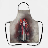 Tablier Técherie | Sorcière rouge aux ombres gothiques du  (Recto)