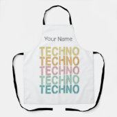 Tablier Techno House Retro Letting Electro Vintage Rave (Recto)