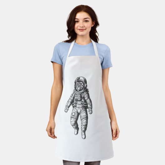 Tablier Tee-shirt Cosmic Cat Astronaute (Porté)