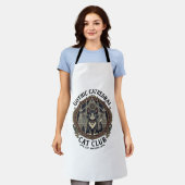 Tablier Tee shirt graphique de chat de cathédrale gothique (Porté)