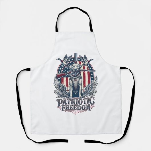 Tablier Tee-shirt graphique vectoriel de chien chasseur de (Recto)
