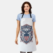 Tablier Tee-shirt graphique vectoriel de style de drapeau (Porté)