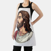 Tablier Tee-shirt vintage gravure profil Jésus 2 (Insitu)