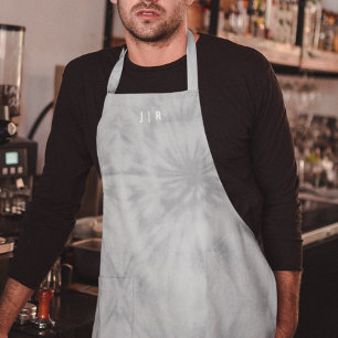 Tablier Teint   Apron minimaliste moderne de monogramme gr