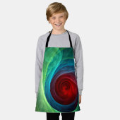 Tablier Tempête rouge Floral Art moderne Abstrait Motif co (Porté)