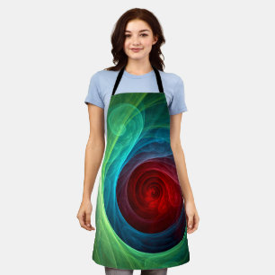 Tablier Tempête rouge Floral Art moderne Abstrait Motif co