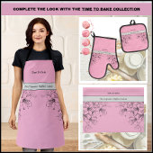 Tablier Temps de Cuire Apron Rose et Noir