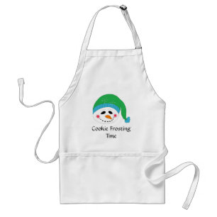 Tablier Temps de glaçage de cookie bonhomme de neige souri