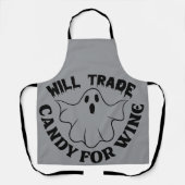 Tablier Tendance Halloween Boo Ghost Quote Tout-en-un Impr (Recto)
