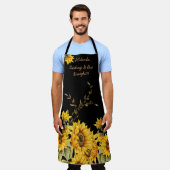 Tablier Tendances Sunflower & Citation Femme Apron (Porté)