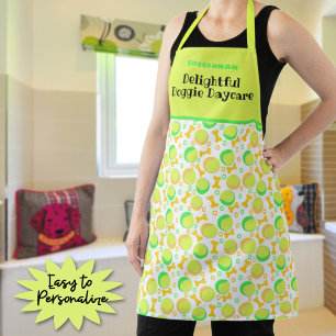 Tablier Tennis Balls Bones Motif Nom personnalisé Pet Care