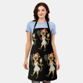 Tablier Tennis Christmas themed for Cat Lovers  (Porté)