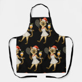 Tablier Tennis Christmas themed for Cat Lovers  (Recto)