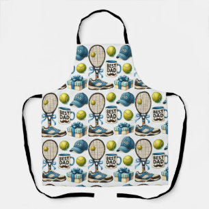 Tablier Tennis Papa Fête des pères avec raquette et balle