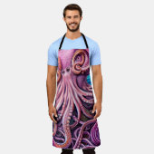 Tablier Tentacules octopiques roses (Porté)