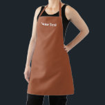 Tablier Teracotta moderne Nom personnalisé texte monogramm<br><div class="desc">Teracotta moderne Nom personnalisé texte monogramme solide clair minimaliste élégant simple chic Apron. Personnaliser,  personnalisez avec nom,  citation,  phrase ou texte Idéal pour les cuisiniers,  chefs,  poteries,  céramiques,  artisanat,  travail,  cuisine,  boulangerie,  barbecue,  grill,  mais aussi les entreprises et les magasins,  etc</div>